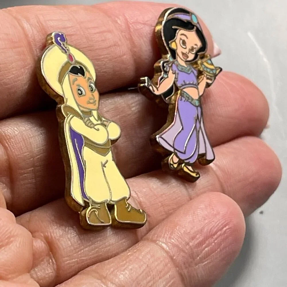 Disney Aladdin Jasmine Trading Pin Prince Ali Lapel Pin Princess Brooch Jewelry